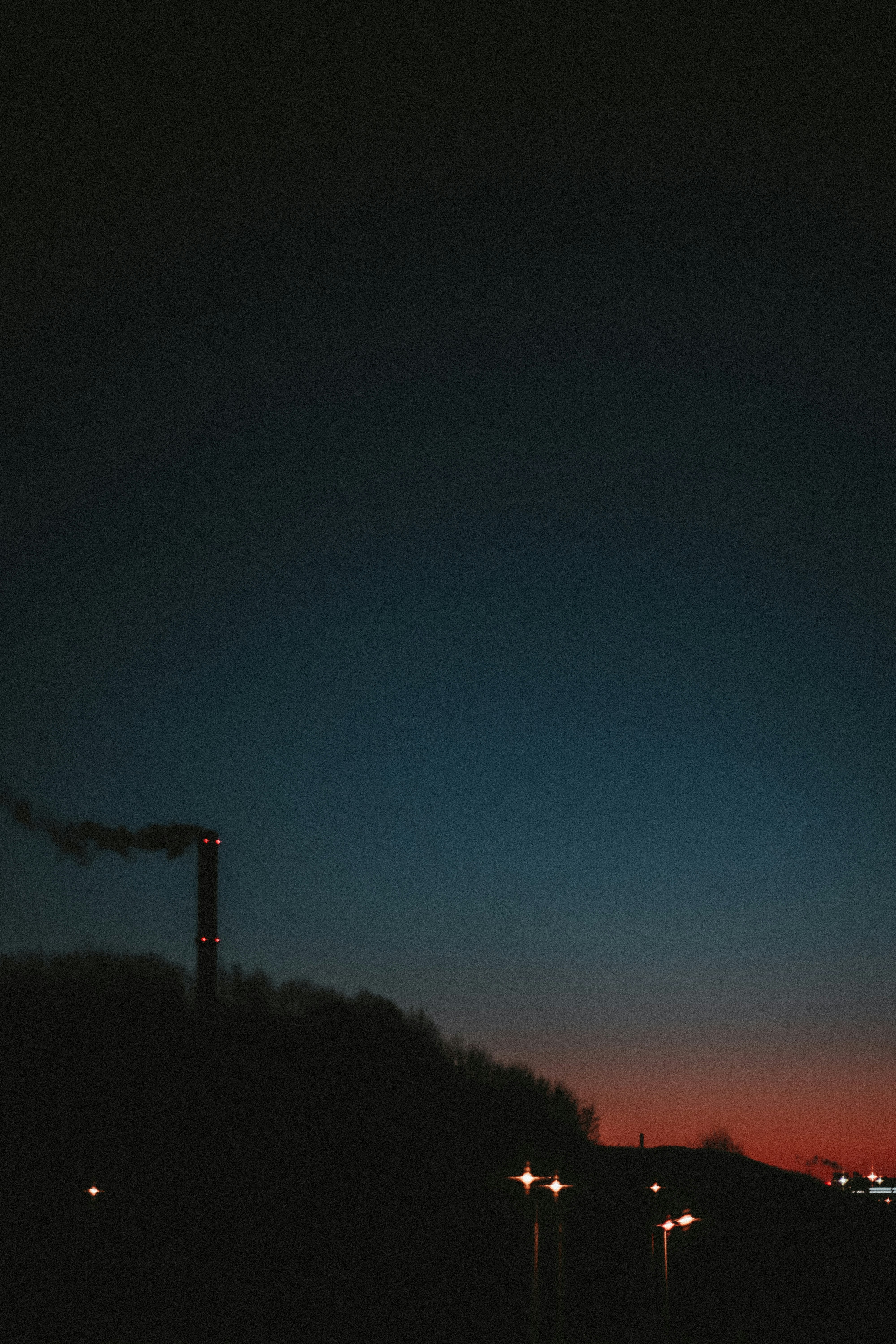 silhouette of trees during sunset